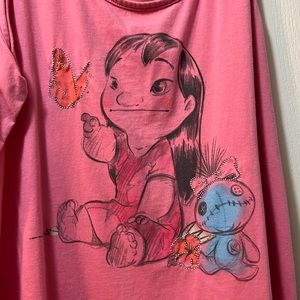 Lilo & Scrump Tank Top with sheer bottom and back.